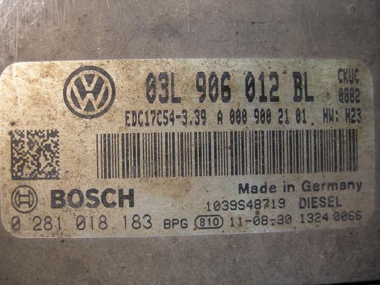 Блок управления двигателем (ECU) AUDI, VW 03L906012BL