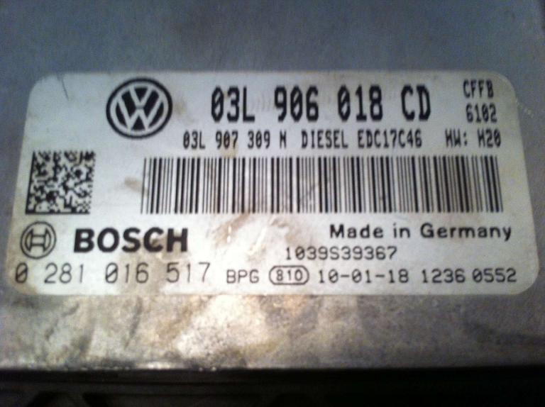 Блок управления двигателем AUDI, VW 03L906018CD