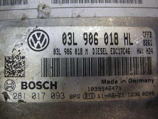 Блок управления двигателем AUDI, VW 03L906018HL