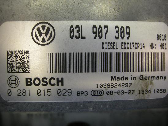 Блок управления двигателем AUDI, VW 03L907309