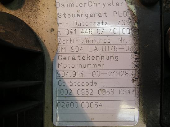 Блок управления двигателем Mercedes 0414460740