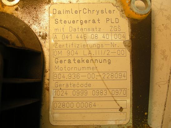 Блок управления двигателем (ECU) Mercedes 0414460840
