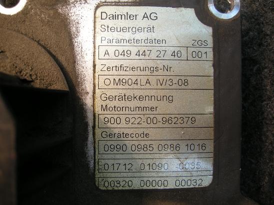 Блок управления двигателем Mercedes 0494472740