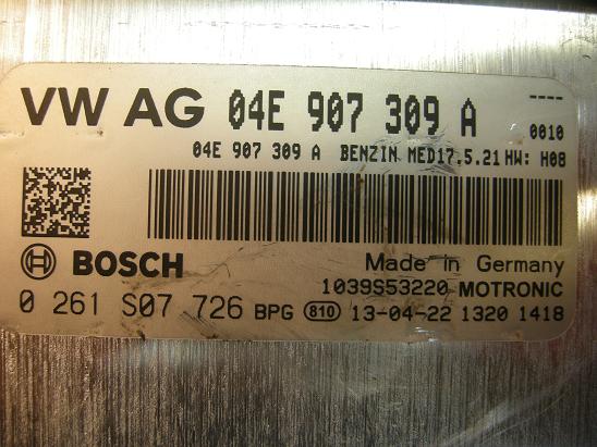 Блок управления двигателем AUDI, VW 04E907309A