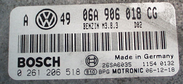 Блок управления двигателем AUDI, VW 06A906018CG