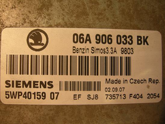 Блок управления двигателем AUDI, VW 06A906033BK