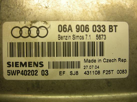 Блок управления двигателем AUDI, VW 06A906033BT