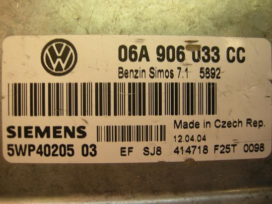 Блок управления двигателем AUDI, VW 06A906033CC