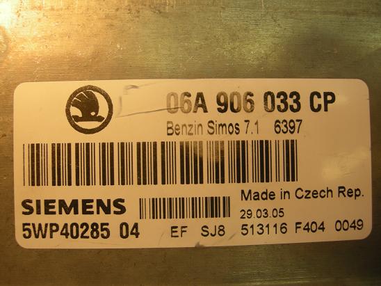 Блок управления двигателем AUDI, VW 06A906033CP