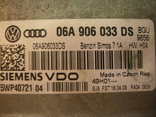 Блок управления двигателем AUDI, VW 06A906033DS
