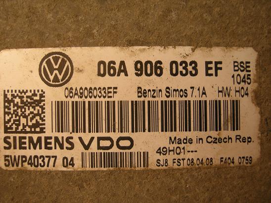 Блок управления двигателем AUDI, VW 06A906033EF