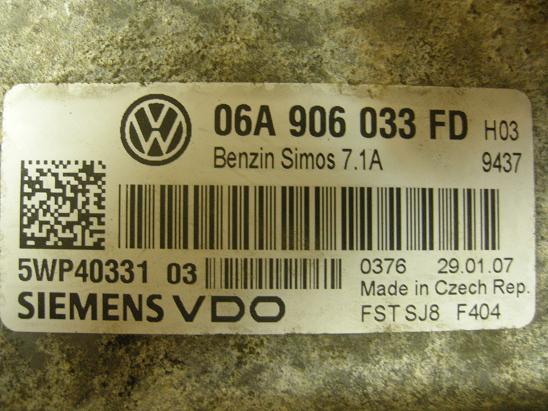 Блок управления двигателем AUDI, VW 06A906033FD