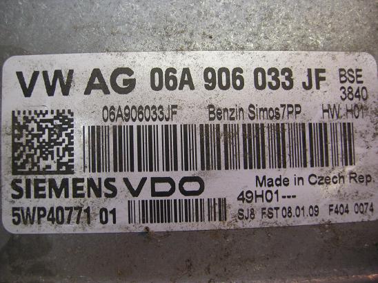 Блок управления двигателем AUDI, VW 06A906033JF