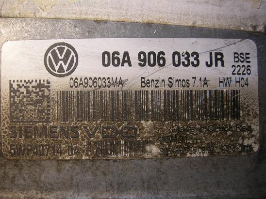 Блок управления двигателем AUDI, VW 06A906033JR