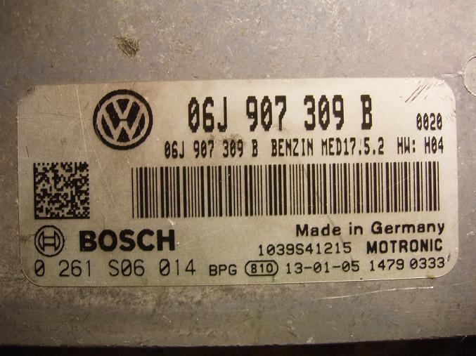 Блок управления двигателем AUDI, VW 06J907309B