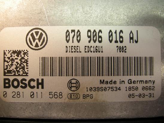 Блок управления двигателем AUDI, VW 070906016AJ