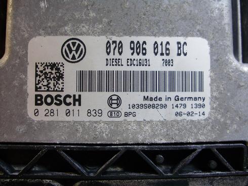 Блок управления двигателем AUDI, VW 070906016BC