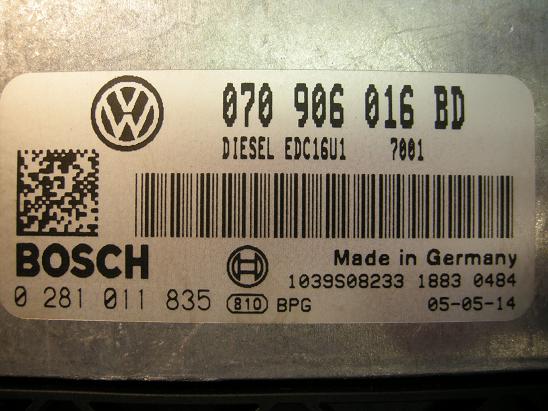 Блок управления двигателем AUDI, VW 070906016BD