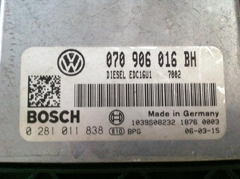 Блок управления двигателем AUDI, VW 070906016BH