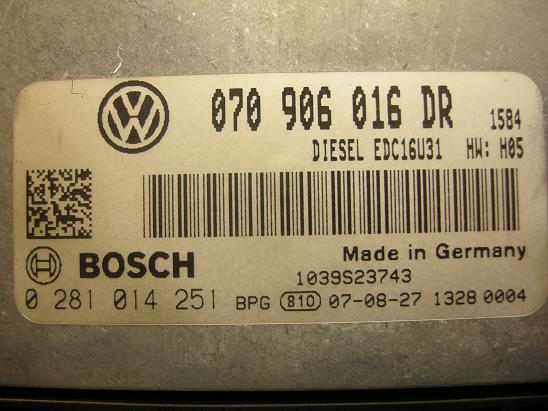 Блок управления двигателем (ECU)Airbag (SRS) 070906016EB