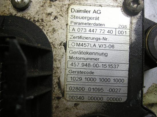 Блок управления двигателем Mercedes 0734477240