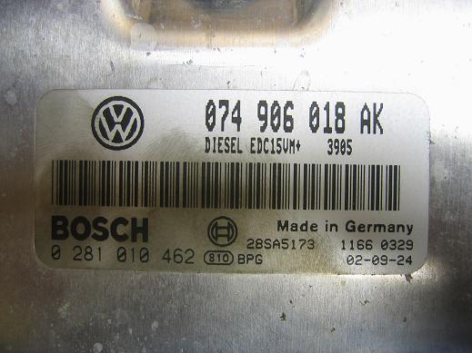 Блок управления двигателем AUDI, VW 074906018AK