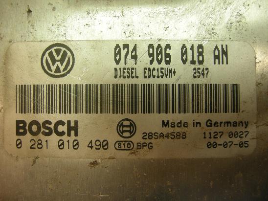 Блок управления двигателем AUDI, VW 074906018AN