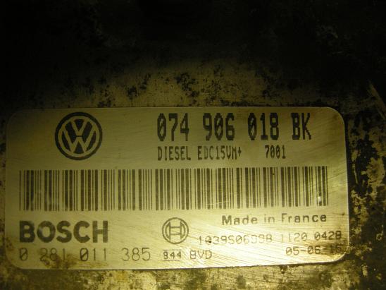 Блок управления двигателем AUDI, VW 074906018BK