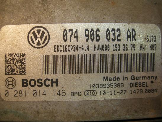 Блок управления двигателем AUDI, VW 074906032AR