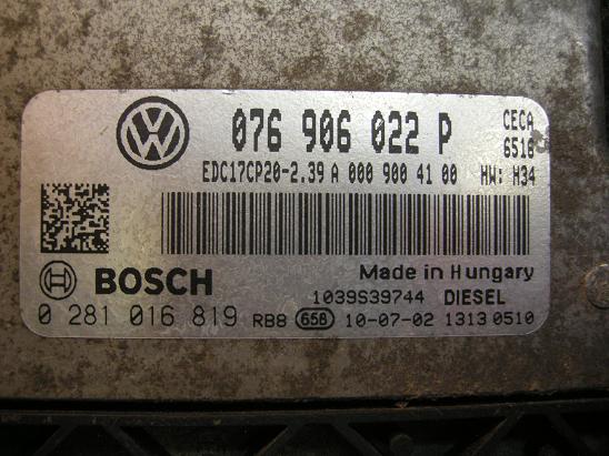 Блок управления двигателем AUDI, VW 076906022P