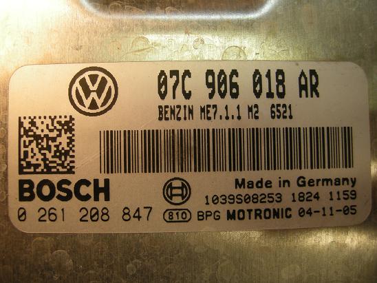 Блок управления двигателем AUDI, VW 07C906018AR