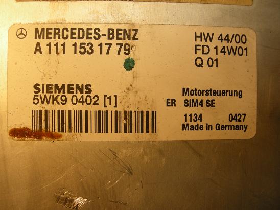 Блок управления двигателем (ECU)Mercedes 1111531779