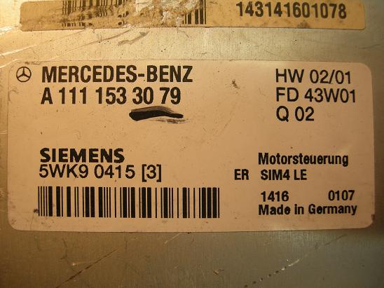 Блок управления двигателем Mercedes 1111533079