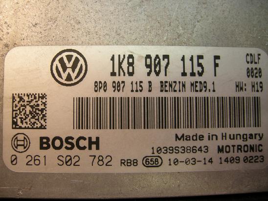 Блок управления двигателем AUDI, VW 1K8907115F
