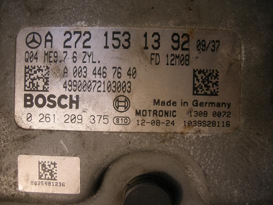 Блок управления двигателем (ECU)Mercedes 2721531392