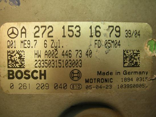 Блок управления двигателем Mercedes 2721531679