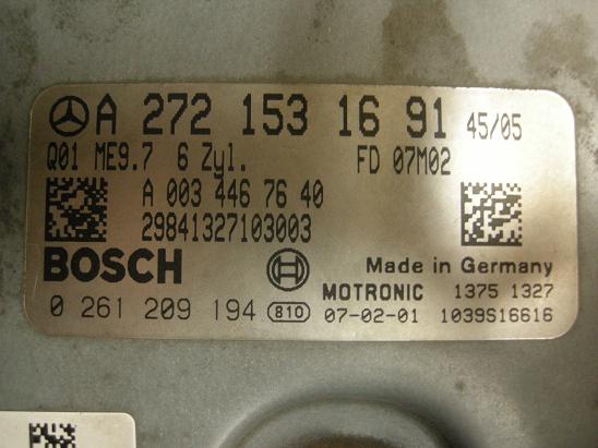 Блок управления двигателем (ECU) Mercedes 2721531691