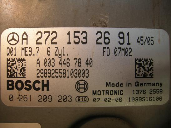 Блок управления двигателем Mercedes 2721532691