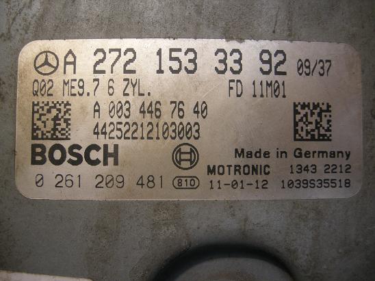 Блок управления двигателем (ECU)Mercedes 2721533392