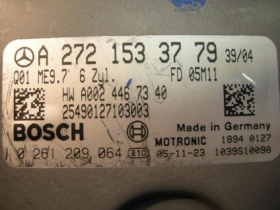 Блок управления двигателем Mercedes 2721533779