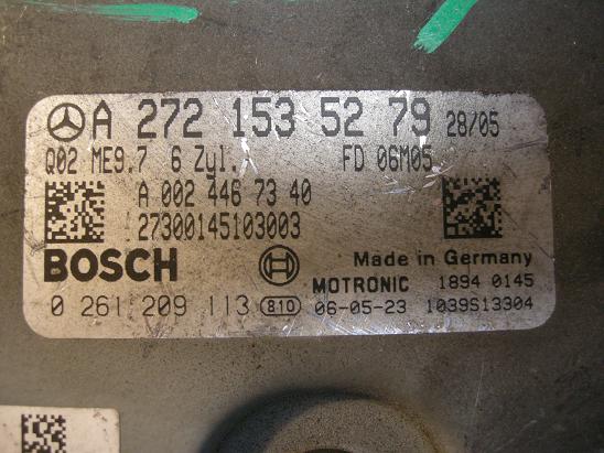 Блок управления двигателем (ECU)Mercedes 2721535279