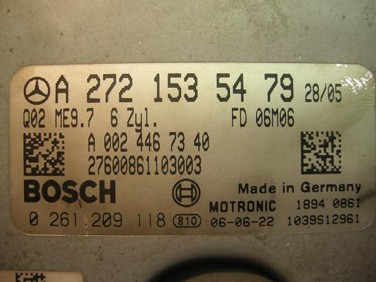 Блок управления двигателем Mercedes 2721535479