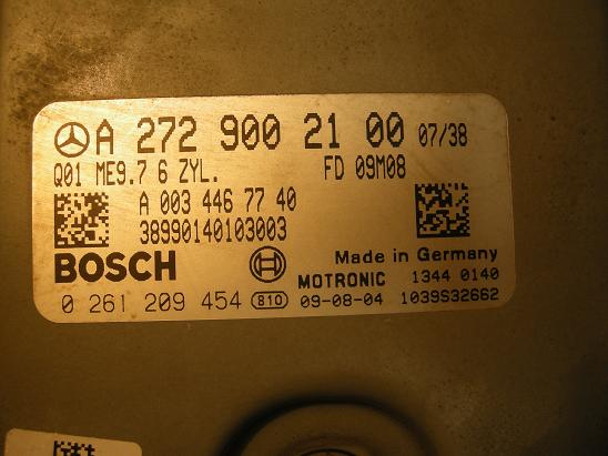 Блок управления двигателем (ECU)Mercedes 2729002100