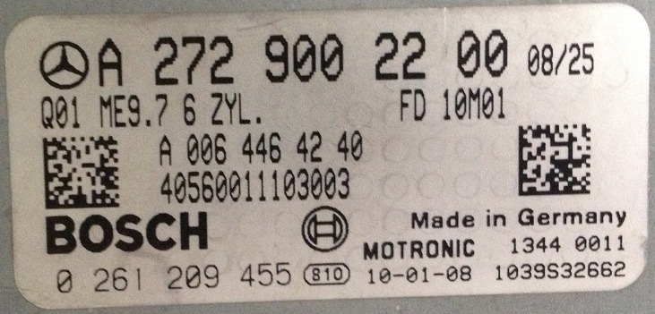 Блок управления двигателем Mercedes 2729002200