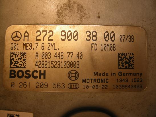 Блок управления двигателем (ECU)Mercedes 2729003800