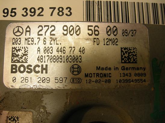 Блок управления двигателем (ECU)Mercedes 2729005600