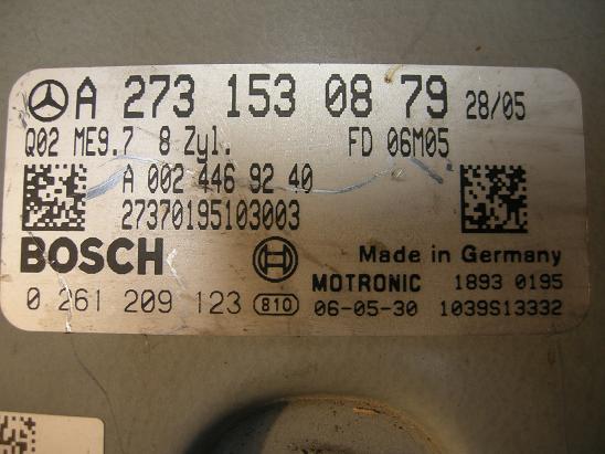 Блок управления двигателем (ECU) Mercedes 2731530879
