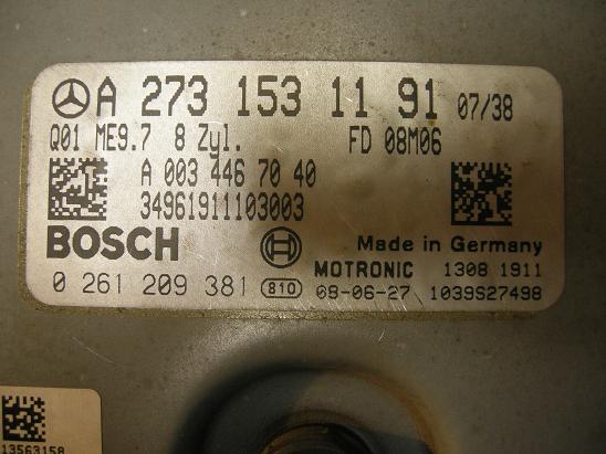 Блок управления двигателем (ECU)Mercedes 2731531191