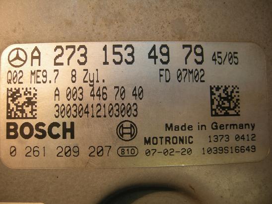 Блок управления двигателем (ECU)Mercedes 2731534979