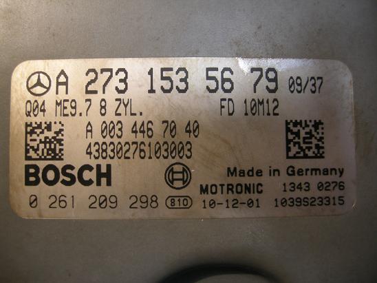 Блок управления двигателем (ECU)Mercedes 2731535679